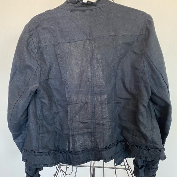 INC Black Linen Jacket - Picture 5 of 5